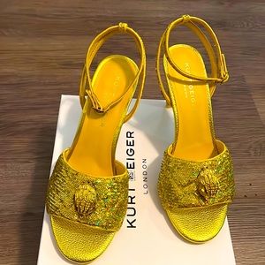 NEW KURT GEIGER YELLOW KENSINGTON SANDAL